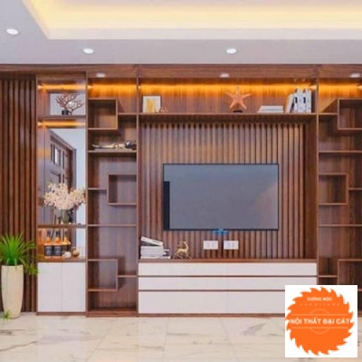 Vách ốp kệ tivi VO023
