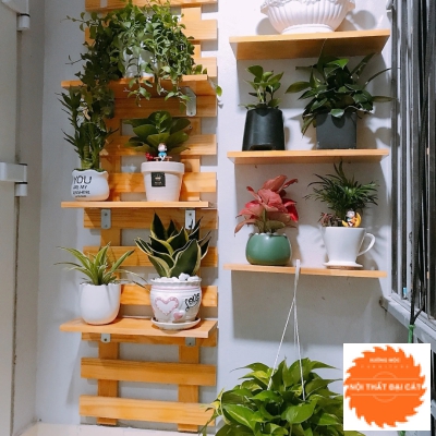 Trang trí ban công bằng gỗ treo tường TTBC019