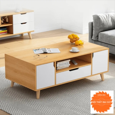 Bàn sofa gỗ 3 hộc BS021