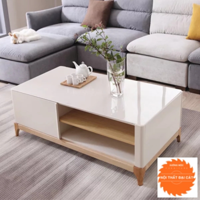 Bàn sofa - bàn trà tiếp khách gỗ trắng BS030