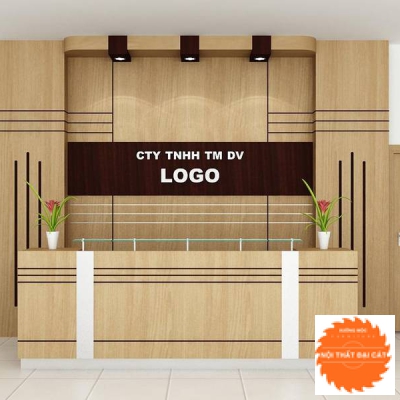 Vách logo cho quầy lễ tân MS003