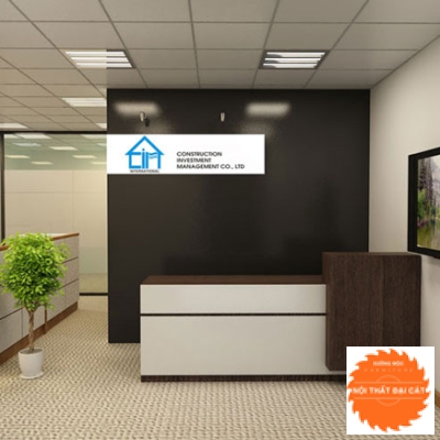 Vách logo cho quầy lễ tân MS004