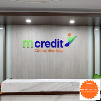 Vách logo cho quầy lễ tân MS007