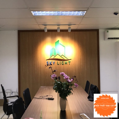 Vách logo cho quầy lễ tân MS0010