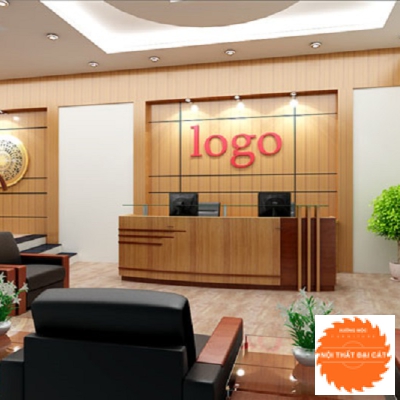 Vách logo cho quầy lễ tân MS0012