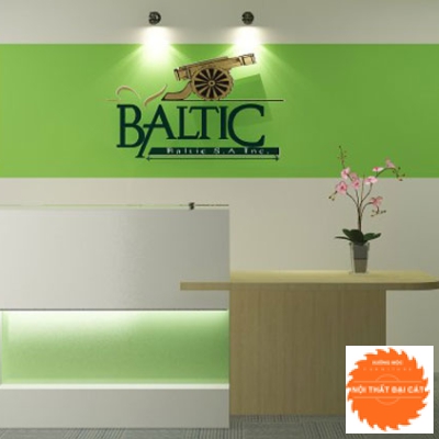 Vách logo cho quầy lễ tân MS0013