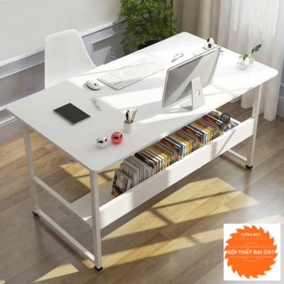 Bàn làm việc màu trắng thiết kế tiện dụng BLV025