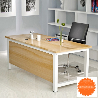 Bàn nhân viên chất liệu gỗ chân sắt 