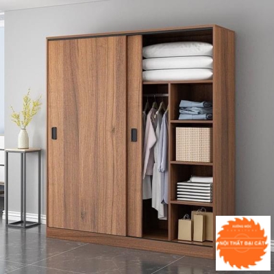 Tủ áo quần cửa lùa thiết kế hiện đại TA089