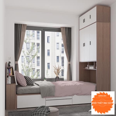 Tủ áo quần kết hợp giường ngủ TA092