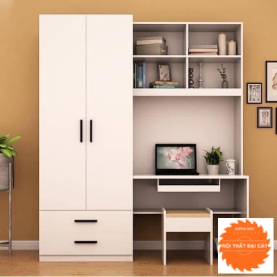 Tủ áo quần kết hợp bàn làm việc TA097