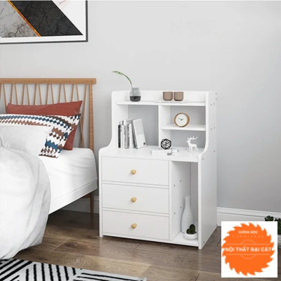 Tab đầu giường gỗ trắng T037