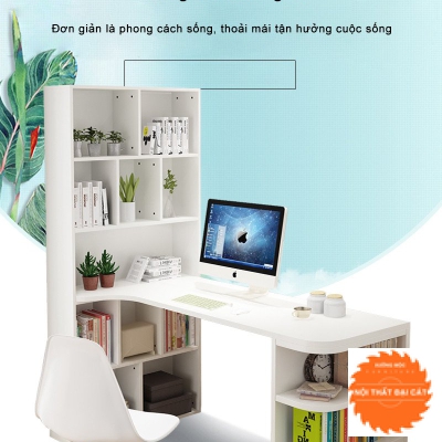 Bàn làm việc kết hợp tủ sách BLV031