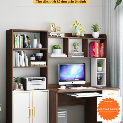 Bàn làm việc kết hợp tủ đựng sách BLV039