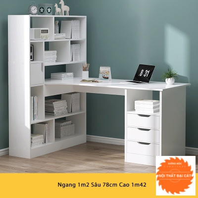 Bàn làm việc kết hợp kệ sách BLV043