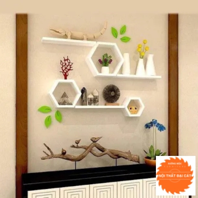 Kệ trang trí kiểu tổ ong KTT029