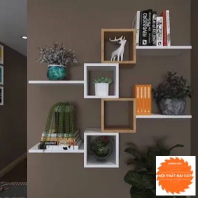 Kệ trang trí treo tường phòng khách KTT036