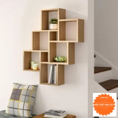 Kệ trang trí treo tường ô vuông đẹp KTT037