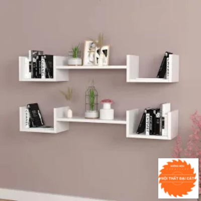 Kệ trang trí tone trắng đẹp KTT040