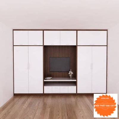 Tủ áo quần kết hợp kệ tivi nhỏ gọn TA108