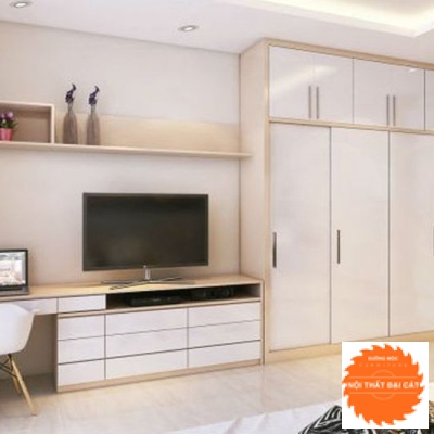 Tủ áo quần thiết kế kết hợp kệ tivi TA109