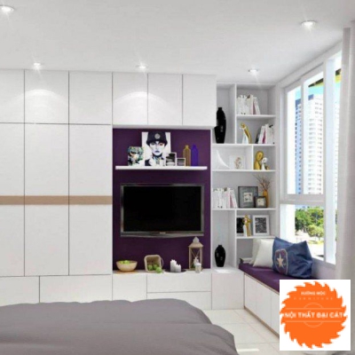 Tủ áo quần kết hợp kệ tivi, kệ trang trí TA111