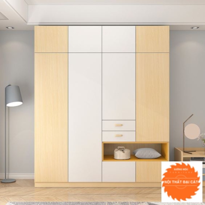 Tủ áo quần gỗ kết hợp 2 màu đẹp TA151
