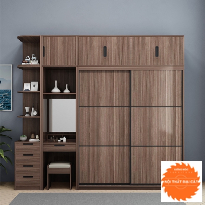 Tủ cửa lùa thiết kế kết hợp bàn trang điểm TA155