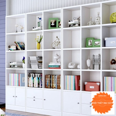 Hệ tủ hồ sơ - tủ sách gỗ công nghiệp THS039