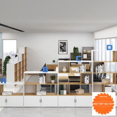 Tủ hồ sơ kiêm giá sách gỗ THST021
