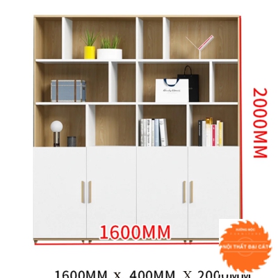 Tủ hồ sơ gỗ công nghiệp tone trắng THS044