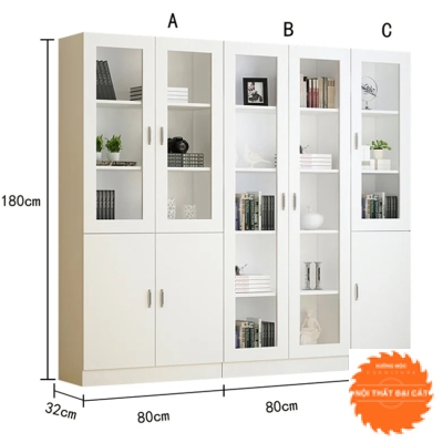 Tủ tài liệu văn phòng trắng hiện đại THS050