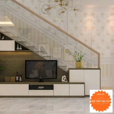 Gầm cầu thang làm kệ tivi GCT039