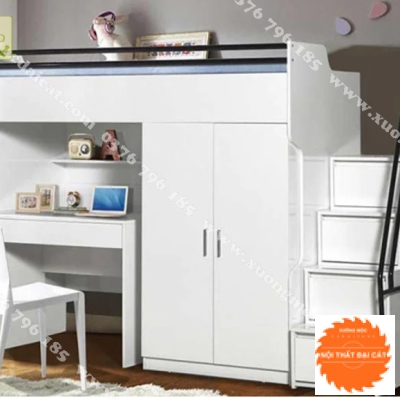 Giường ngủ kết hợp bàn học - tủ áo quần GT066