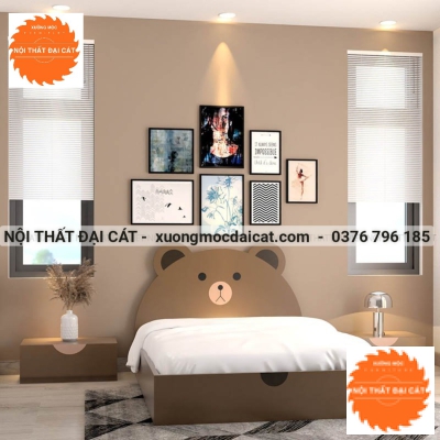 Giường cho bé hình gấu nâu MS0018