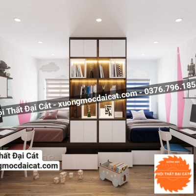 Combo nội thất phòng ngủ cho 2 bé PNTE035