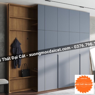 Tủ áo quần màu xám chì hiện đại MS22268