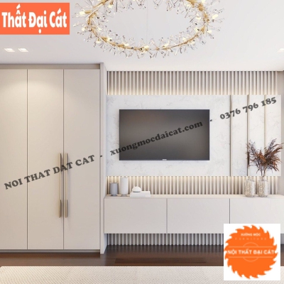 Kệ tivi thiết kế 3 hộc mở cho phòng ngủ KTV374