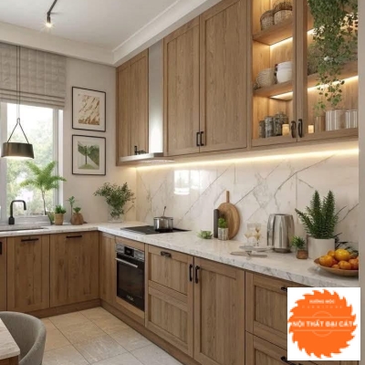 Tủ bếp gỗ hiện đại TB0151