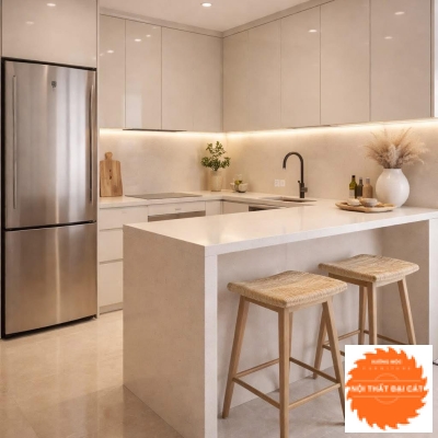 Tủ bếp gỗ hiện đại TB0168