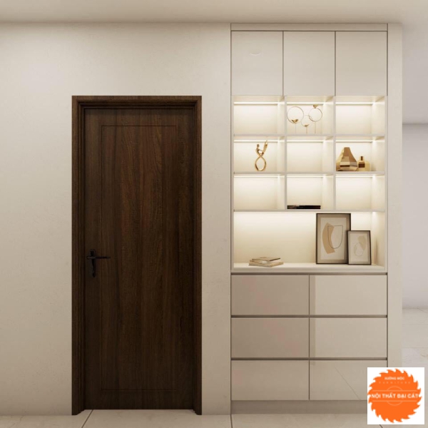 Kệ trang trí gỗ công nghiệp đẹp KTT073