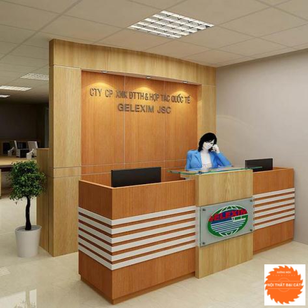 Vách logo cho quầy lễ tân MS0016