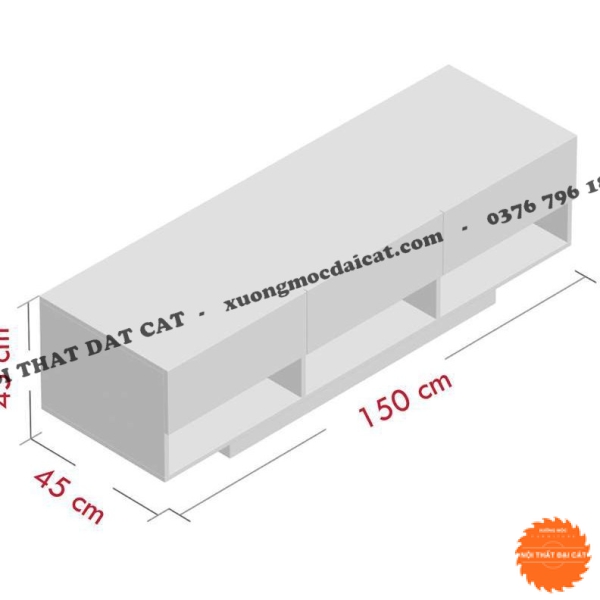 Kệ tivi gỗ công nghiệp màu nâu KTV237