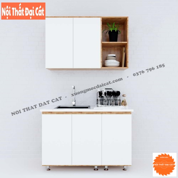 Tủ bếp mini bằng gỗ TBMN001
