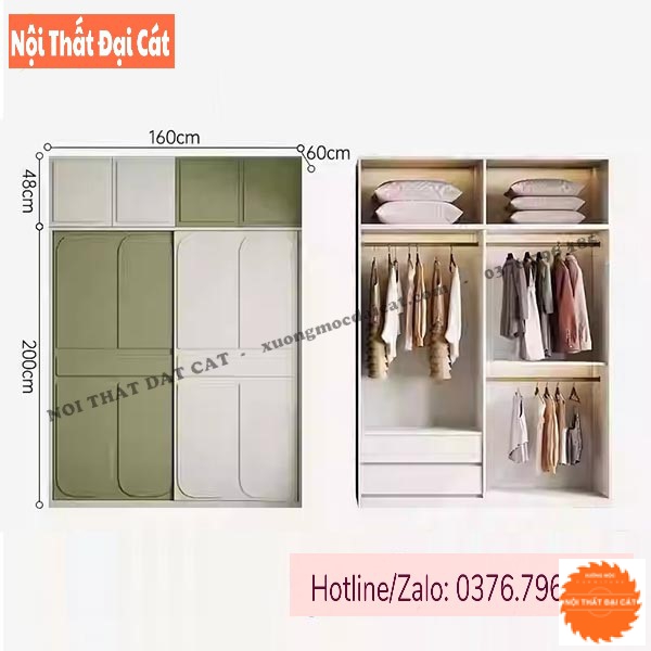 Tủ áo quần thiết kế hiện đại TA471