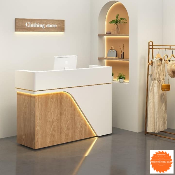 Quầy thu ngân gỗ cho shop QTN008