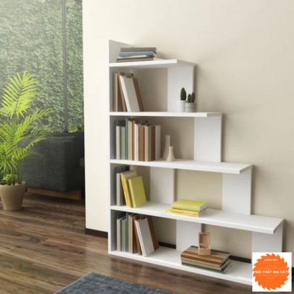 Kệ sách thiết kế hình bậc thang KS092