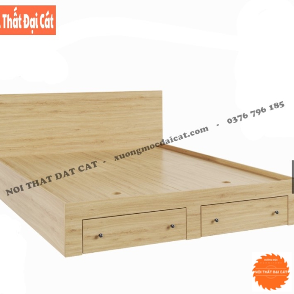 Giường ngủ gỗ có 2 hộc kéo G114