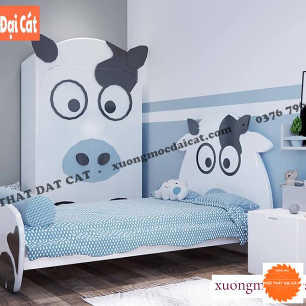 Giường ngủ hình bò sữa dễ thương GTE032