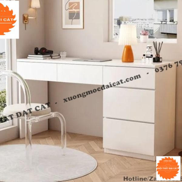 Bàn trang điểm tone trắng BTĐ096